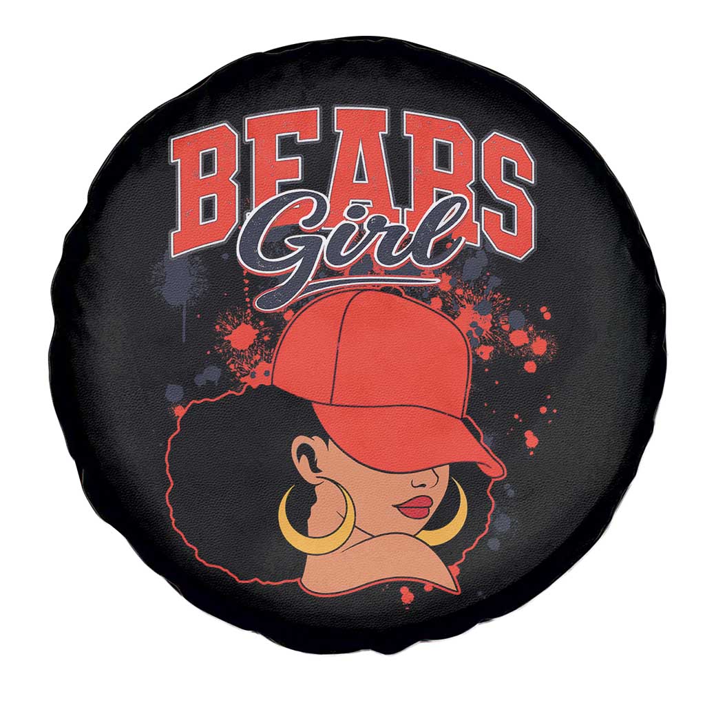 Bears Girl Spare Tire Cover Sports Fan Team Spirit Black Girls TS10 Print Your Wear