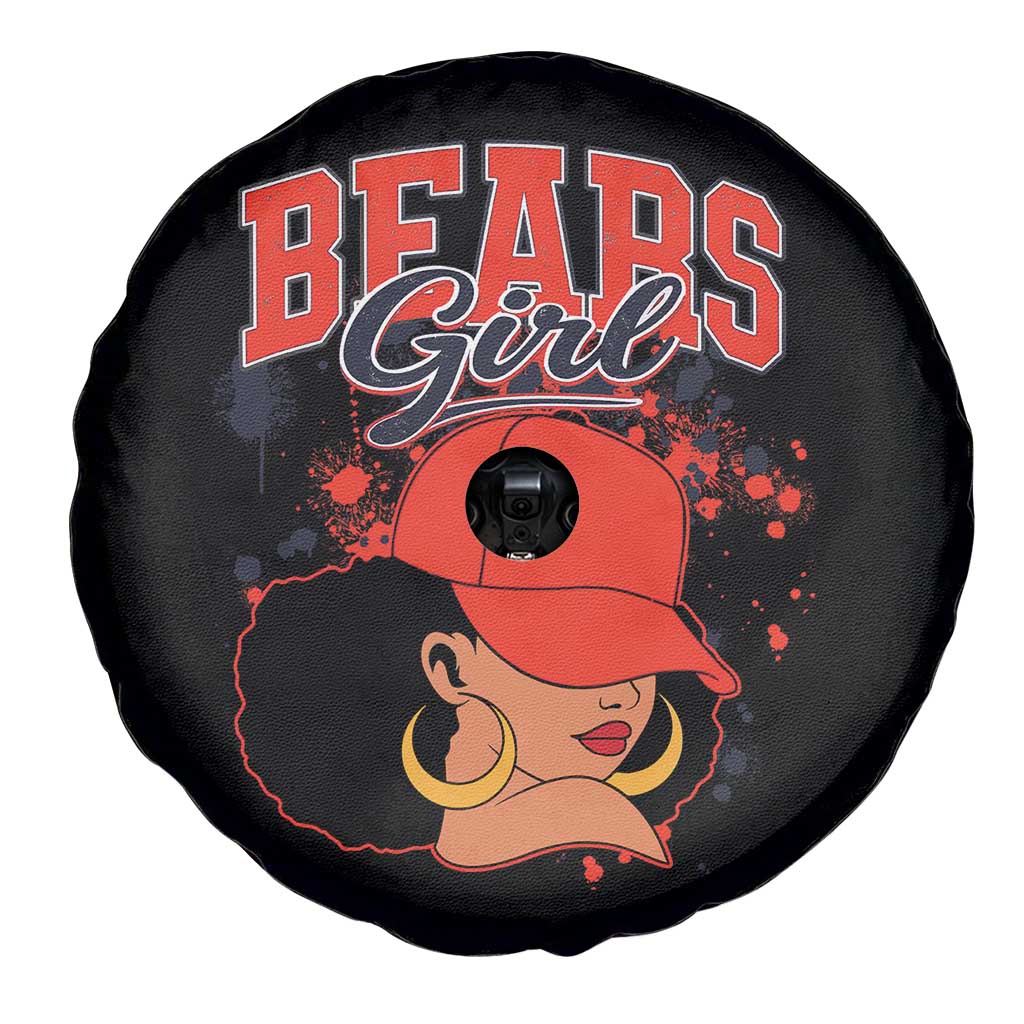 CFB Girl Spare Tire Cover Sports Fan Team Spirit Black Girls TS10 Print Your Wear