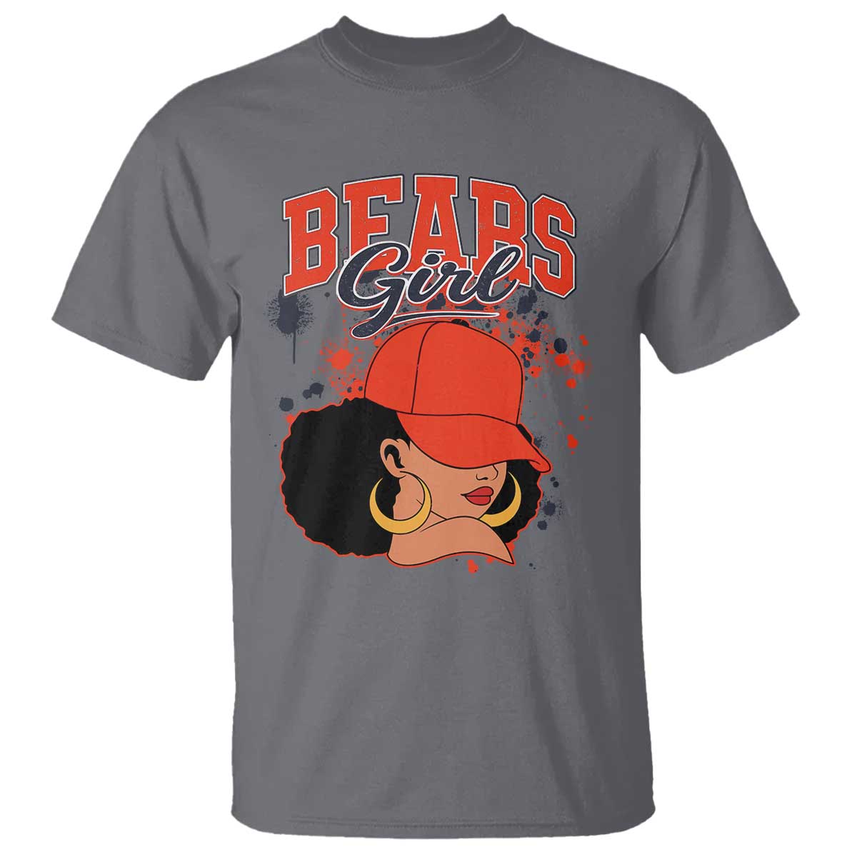 Bears Girl T Shirt Sports Fan Team Spirit Black Girls TS10 Charcoal Print Your Wear