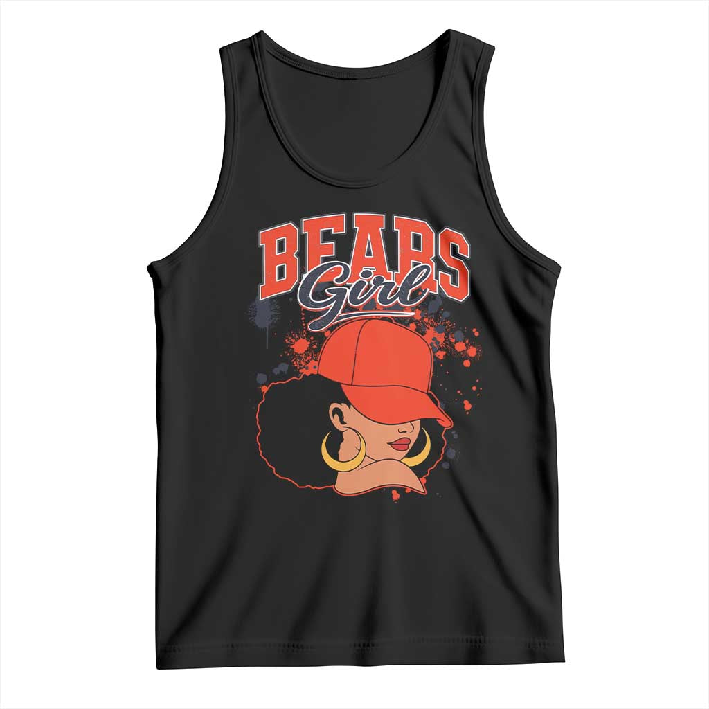 Bears Girl Tank Top Sports Fan Team Spirit Black Girls TS10 Black Print Your Wear