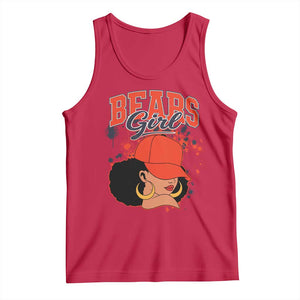 CFB Girl Tank Top Sports Fan Team Spirit Black Girls TS10 Red Print Your Wear