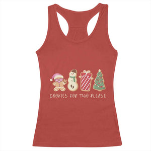 Christmas Pregnancy Announcement Racerback Tank Top Cookies For Two Please Xmas Maternity Gift TS10 Red Print Your Wear