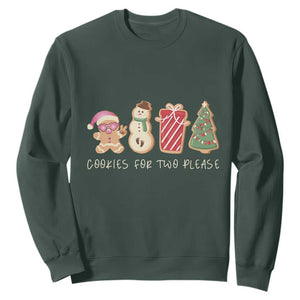 Christmas Pregnancy Announcement Sweatshirt Cookies For Two Please Xmas Maternity Gift TS10 Dark Forest Green Print Your Wear