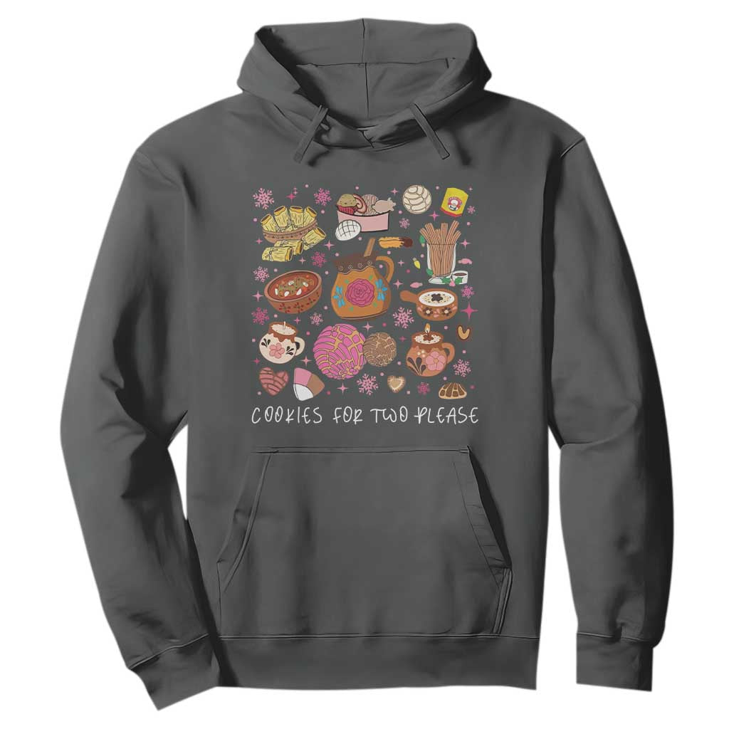 Mexican Christmas Pregnancy Announcement Hoodie Cookies For Two Please Xmas Maternity Gift TS10 Dark Heather Print Your Wear