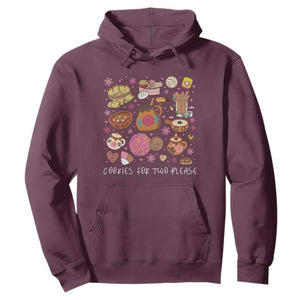 Mexican Christmas Pregnancy Announcement Hoodie Cookies For Two Please Xmas Maternity Gift TS10 Maroon Print Your Wear