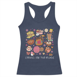 Mexican Christmas Pregnancy Announcement Racerback Tank Top Cookies For Two Please Xmas Maternity Gift TS10 Navy Print Your Wear