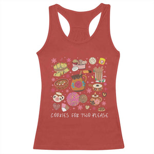 Mexican Christmas Pregnancy Announcement Racerback Tank Top Cookies For Two Please Xmas Maternity Gift TS10 Red Print Your Wear