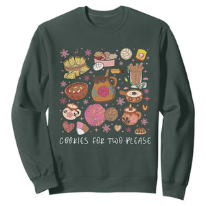 Mexican Christmas Pregnancy Announcement Sweatshirt Cookies For Two Please Xmas Maternity Gift TS10 Dark Forest Green Print Your Wear