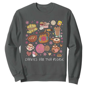Mexican Christmas Pregnancy Announcement Sweatshirt Cookies For Two Please Xmas Maternity Gift TS10 Dark Heather Print Your Wear