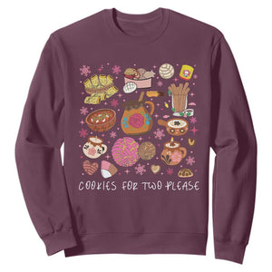Mexican Christmas Pregnancy Announcement Sweatshirt Cookies For Two Please Xmas Maternity Gift TS10 Maroon Print Your Wear