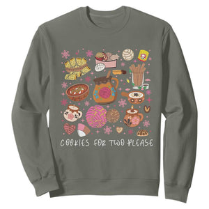 Mexican Christmas Pregnancy Announcement Sweatshirt Cookies For Two Please Xmas Maternity Gift TS10 Military Green Print Your Wear