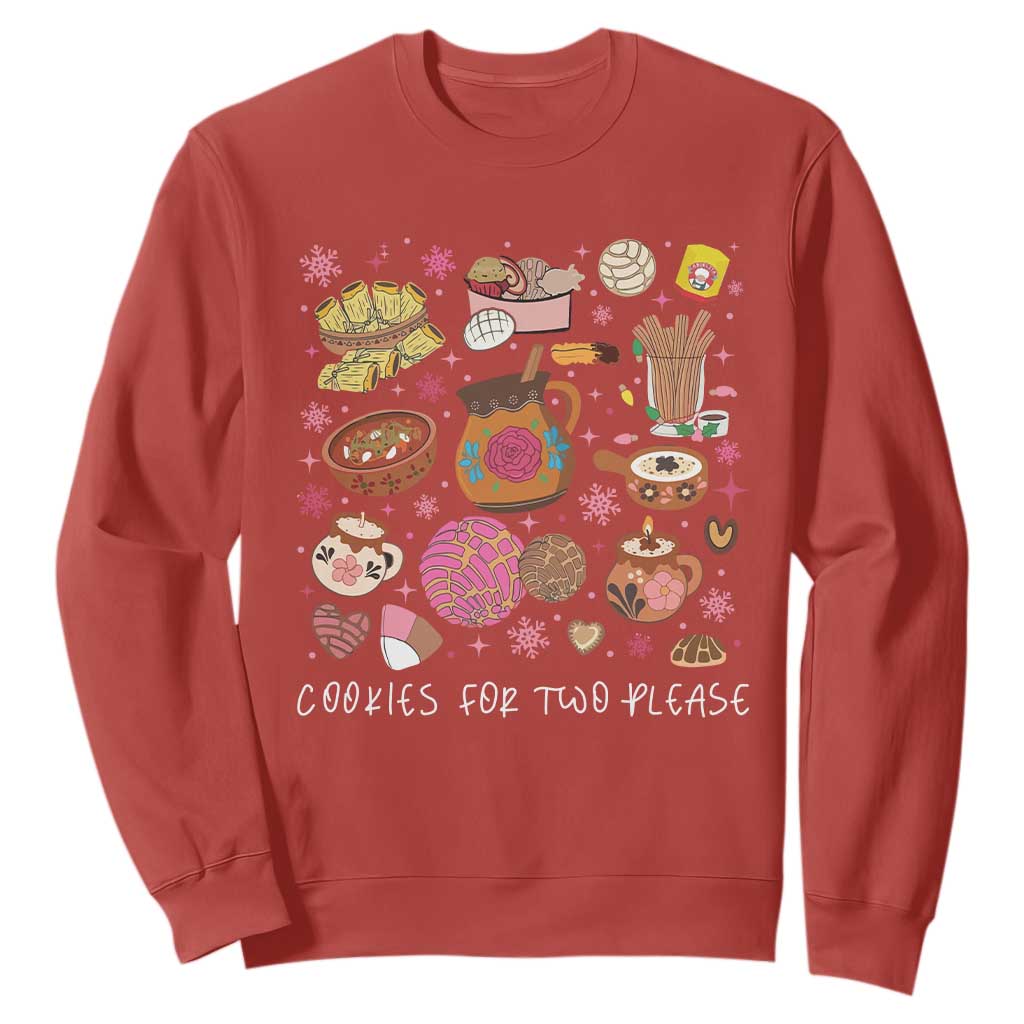 Mexican Christmas Pregnancy Announcement Sweatshirt Cookies For Two Please Xmas Maternity Gift TS10 Red Print Your Wear