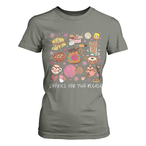 Mexican Christmas Pregnancy Announcement T Shirt For Women Cookies For Two Please Xmas Maternity Gift TS10 Military Green Print Your Wear