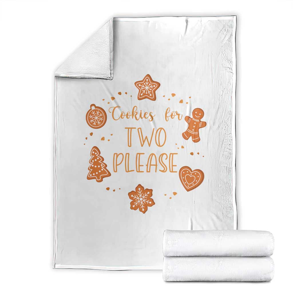 Christmas Pregnant Throw Blanket Cookies For Two Please Pregnancy Announcement TS10 White Print Your Wear