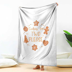 Christmas Pregnant Throw Blanket Cookies For Two Please Pregnancy Announcement TS10 Print Your Wear