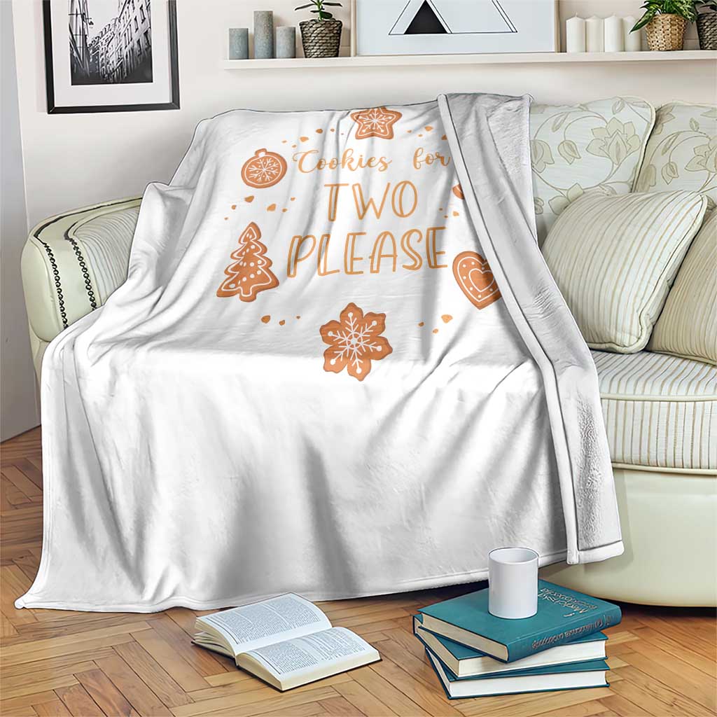 Christmas Pregnant Throw Blanket Cookies For Two Please Pregnancy Announcement TS10 Print Your Wear