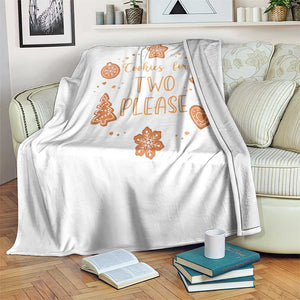 Christmas Pregnant Throw Blanket Cookies For Two Please Pregnancy Announcement TS10 Print Your Wear