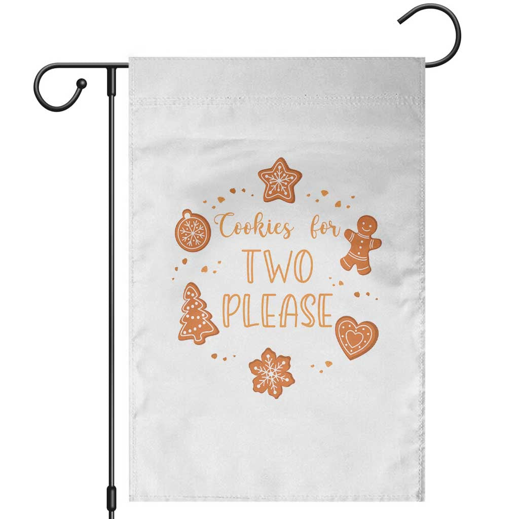 Christmas Pregnant Garden Flag Cookies For Two Please Pregnancy Announcement TS10 White Print Your Wear