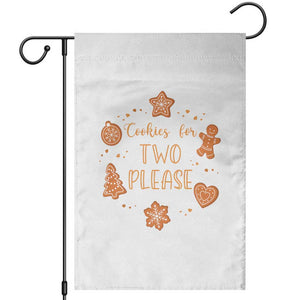 Christmas Pregnant Garden Flag Cookies For Two Please Pregnancy Announcement TS10 White Print Your Wear
