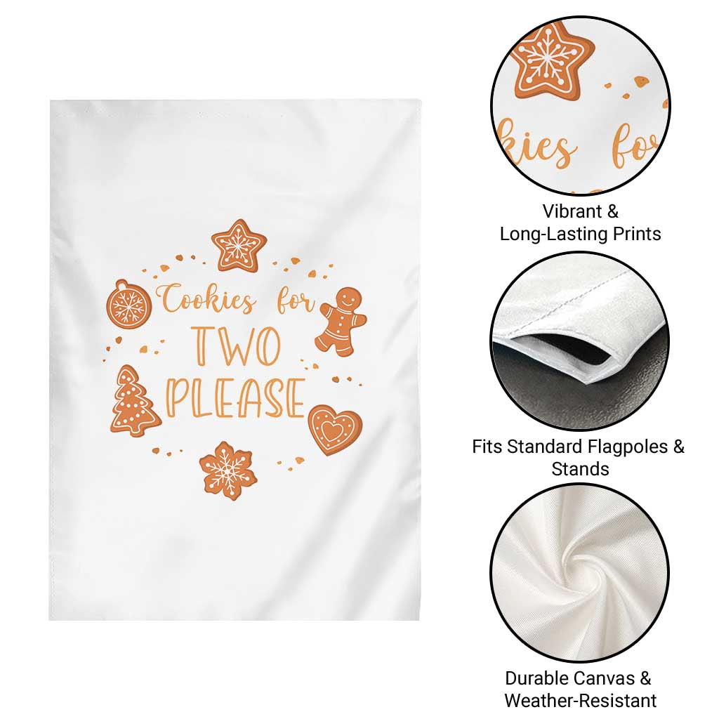 Christmas Pregnant Garden Flag Cookies For Two Please Pregnancy Announcement TS10 Print Your Wear
