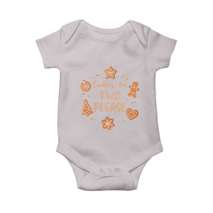 Christmas Pregnant Baby Onesie Cookies For Two Please Pregnancy Announcement TS10 Ice Gray Print Your Wear