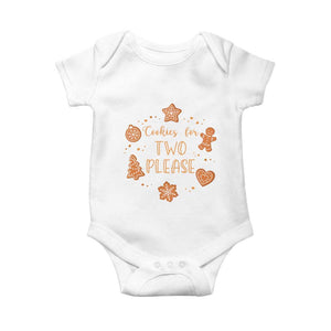 Christmas Pregnant Baby Onesie Cookies For Two Please Pregnancy Announcement TS10 White Print Your Wear