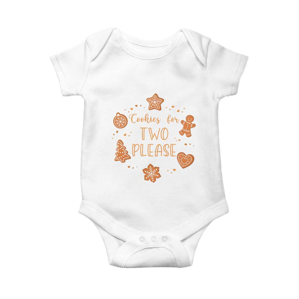 Christmas Pregnant Baby Onesie Cookies For Two Please Pregnancy Announcement TS10 White Print Your Wear