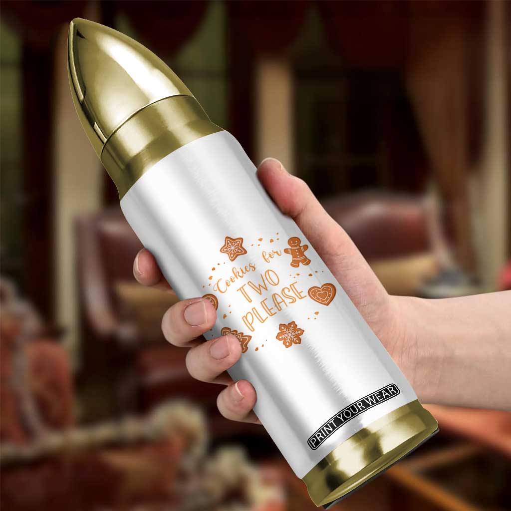 Christmas Pregnant Bullet Tumbler Cookies For Two Please Pregnancy Announcement TS10 Print Your Wear