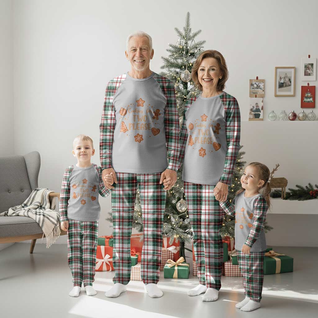Xmas Pregnant Plaid Pajama Set Cookies For Two Please Pregnancy Announcement TS10 Christmas Plaid Print Your Wear
