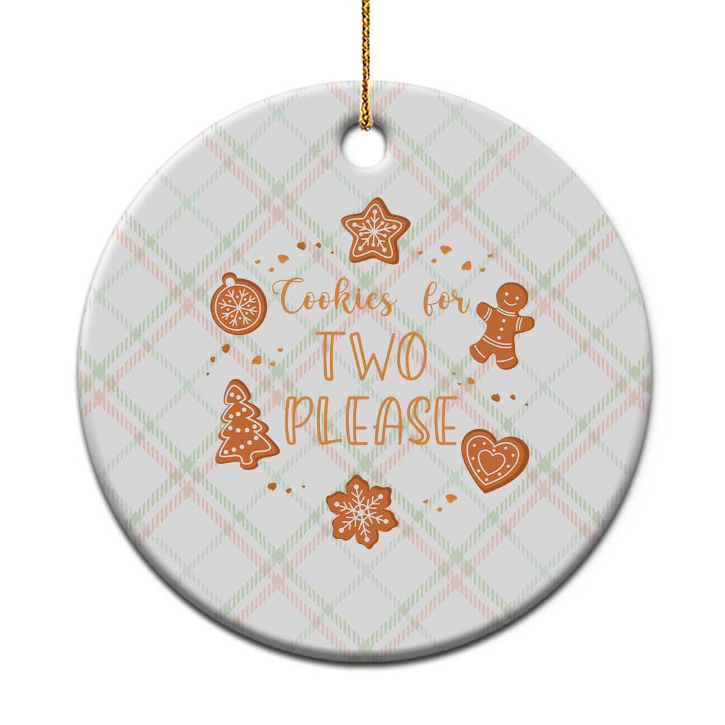 Christmas Pregnant Ceramic Ornament Cookies For Two Please Pregnancy Announcement TS10 1pc Christmas Plaid Print Your Wear