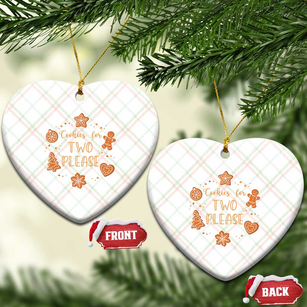 Christmas Pregnant Ceramic Ornament Cookies For Two Please Pregnancy Announcement TS10 Print Your Wear