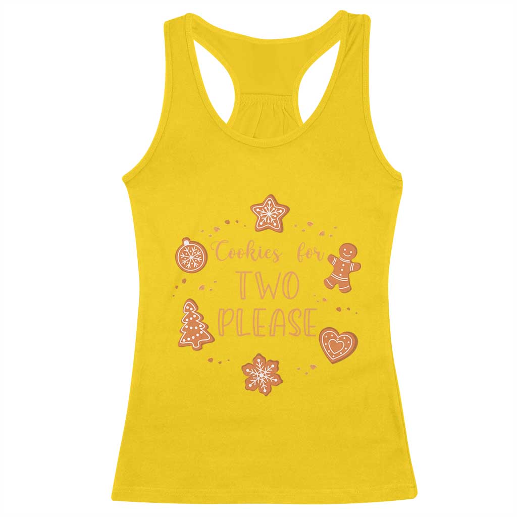 Christmas Pregnant Racerback Tank Top Cookies For Two Please Pregnancy Announcement TS10 Daisy Print Your Wear