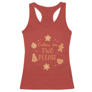 Christmas Pregnant Racerback Tank Top Cookies For Two Please Pregnancy Announcement TS10 Red Print Your Wear