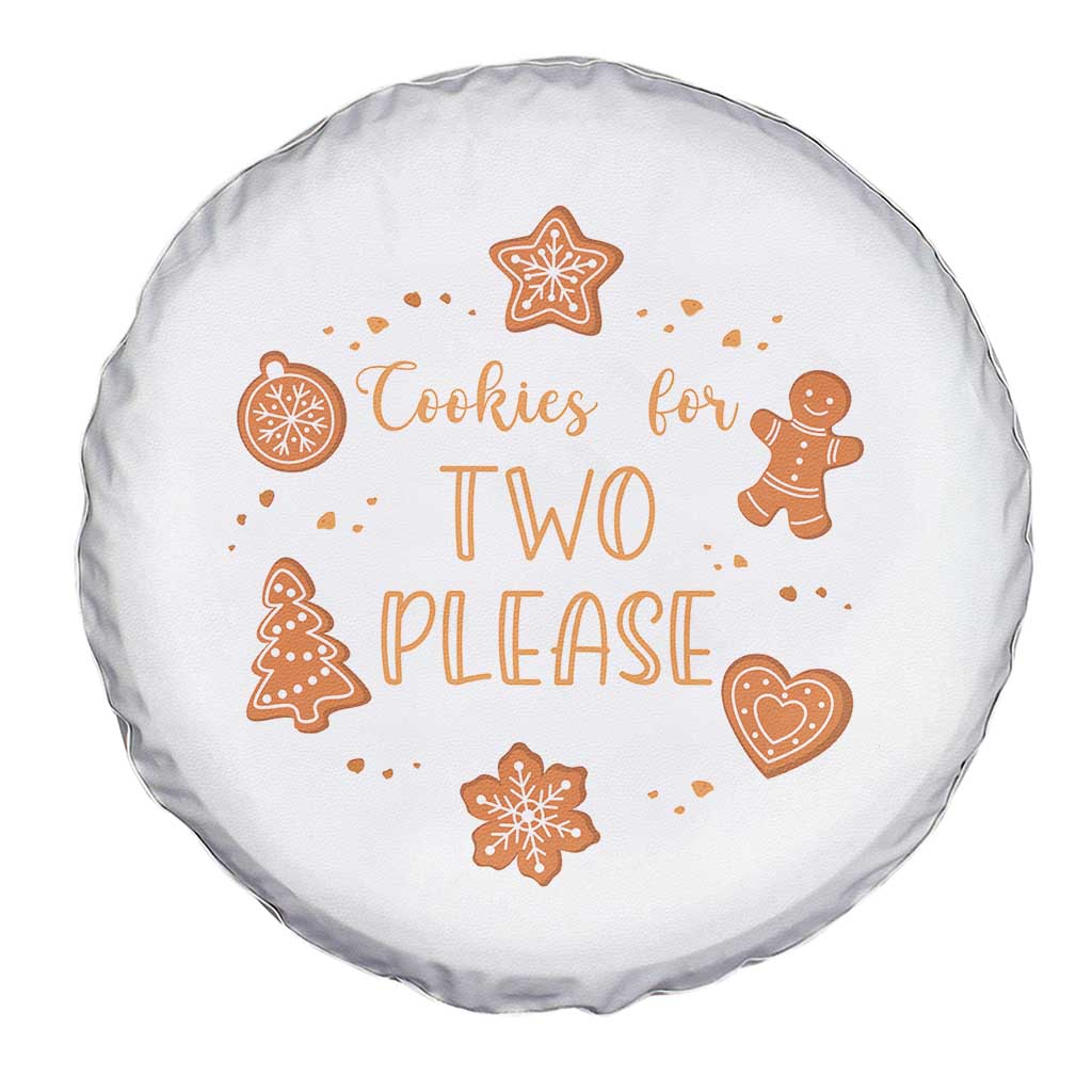 Christmas Pregnant Spare Tire Cover Cookies For Two Please Pregnancy Announcement TS10 Print Your Wear