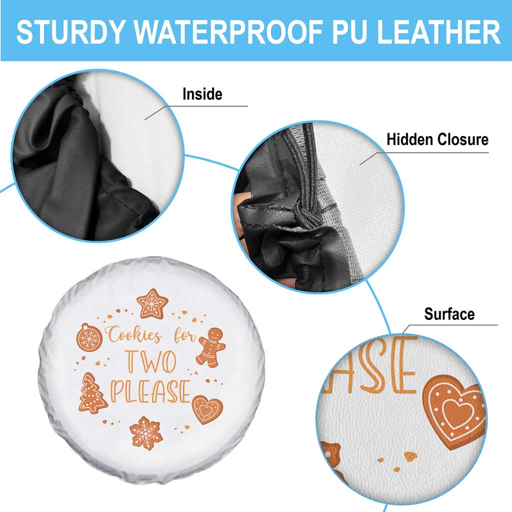 Christmas Pregnant Spare Tire Cover Cookies For Two Please Pregnancy Announcement TS10 Print Your Wear