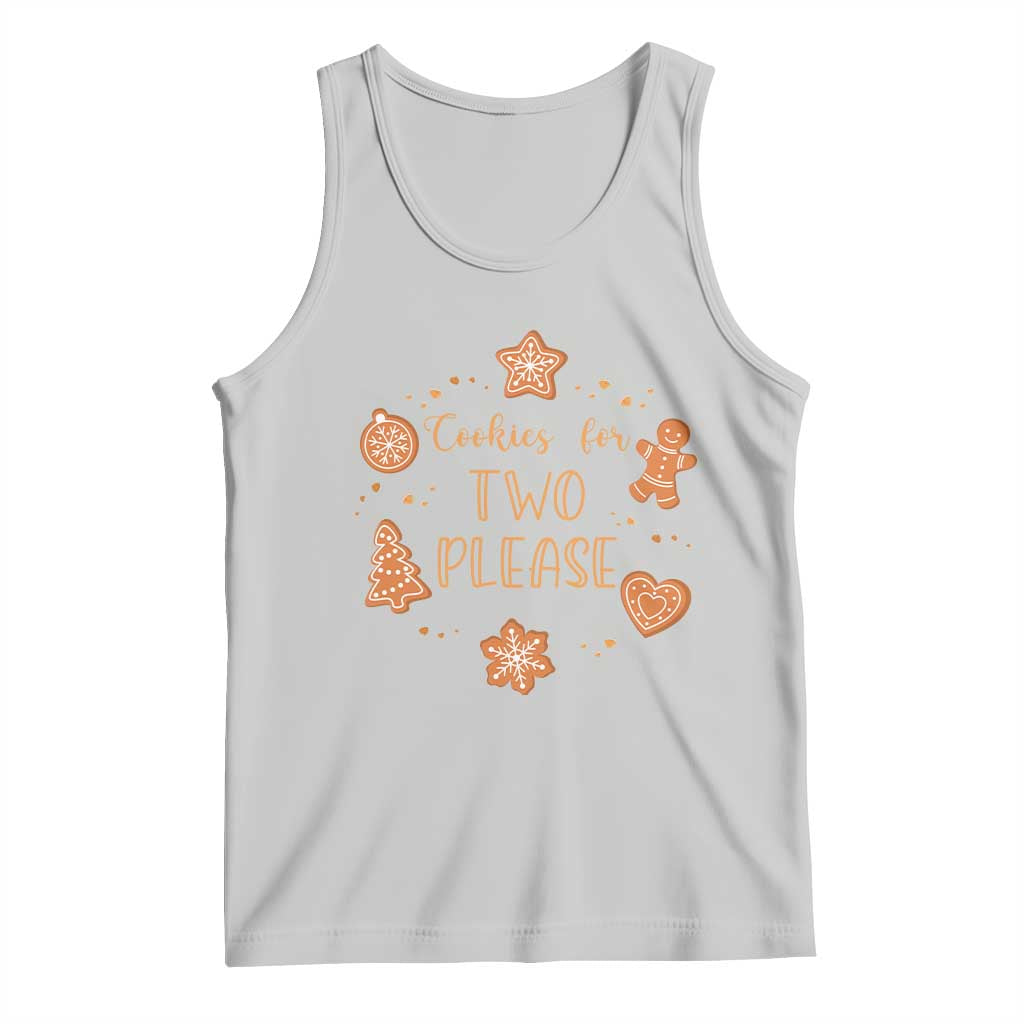 Christmas Pregnant Tank Top Cookies For Two Please Pregnancy Announcement TS10 Ash Print Your Wear