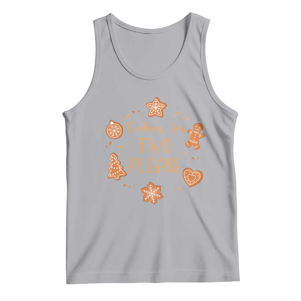 Christmas Pregnant Tank Top Cookies For Two Please Pregnancy Announcement TS10 Athletic Heather Print Your Wear