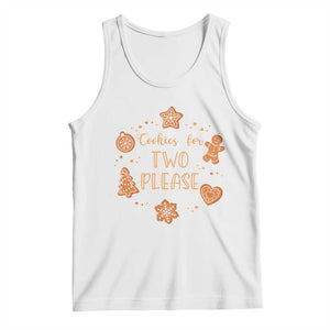 Christmas Pregnant Tank Top Cookies For Two Please Pregnancy Announcement TS10 White Print Your Wear