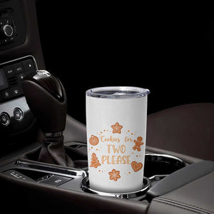 Christmas Pregnant Tumbler Cup Cookies For Two Please Pregnancy Announcement TS10 Print Your Wear