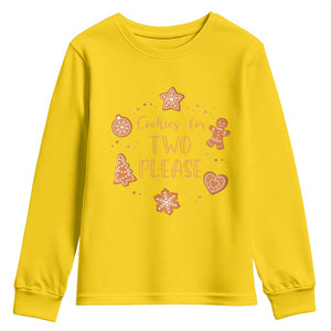 Christmas Pregnant Youth Sweatshirt Cookies For Two Please Pregnancy Announcement TS10 Daisy Print Your Wear