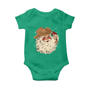 Christmas Cowboy Baby Onesie Santa Claus Merry Xmas Vintage 90s Western Country TS10 Irish Green Print Your Wear