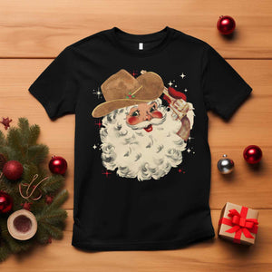 Christmas Cowboy T Shirt Santa Claus Merry Xmas Vintage 90s Western Country TS10 Black Print Your Wear