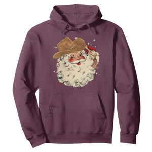 Christmas Cowboy Hoodie Santa Claus Merry Xmas Vintage 90s Western Country TS10 Maroon Print Your Wear