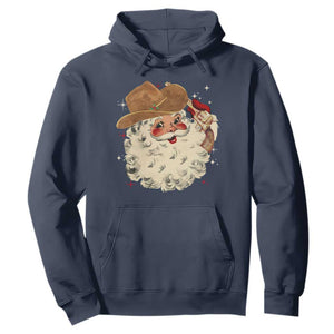 Christmas Cowboy Hoodie Santa Claus Merry Xmas Vintage 90s Western Country TS10 Navy Print Your Wear
