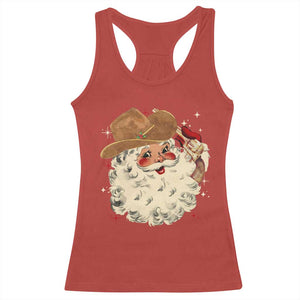 Christmas Cowboy Racerback Tank Top Santa Claus Merry Xmas Vintage 90s Western Country TS10 Red Print Your Wear