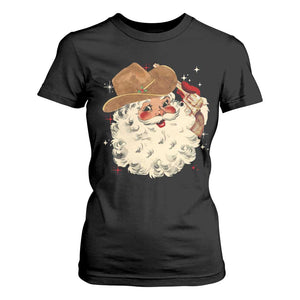 Christmas Cowboy T Shirt For Women Santa Claus Merry Xmas Vintage 90s Western Country TS10 Black Print Your Wear