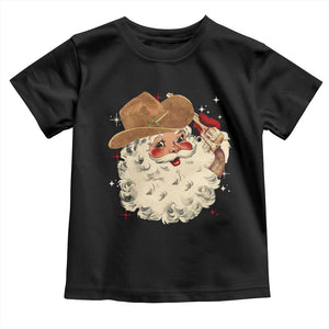 Christmas Cowboy Toddler T Shirt Santa Claus Merry Xmas Vintage 90s Western Country TS10 Black Print Your Wear