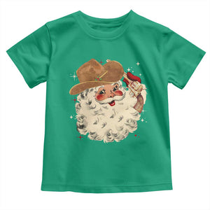 Christmas Cowboy Toddler T Shirt Santa Claus Merry Xmas Vintage 90s Western Country TS10 Irish Green Print Your Wear