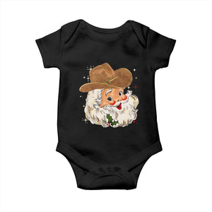 Christmas Cowboy Baby Onesie Santa Claus Vintage 90s Western Country Music Outfit TS10 Black Print Your Wear