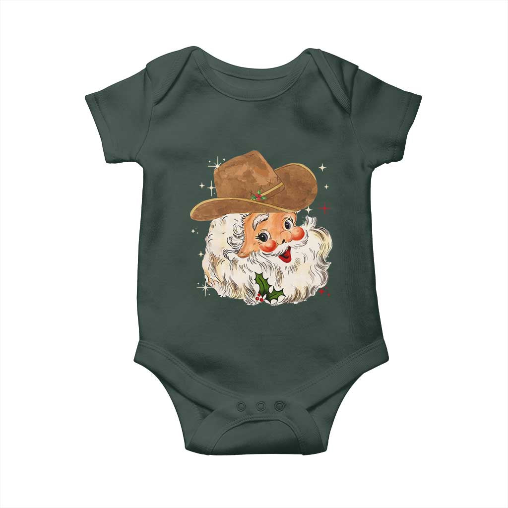Christmas Cowboy Baby Onesie Santa Claus Vintage 90s Western Country Music Outfit TS10 Print Your Wear